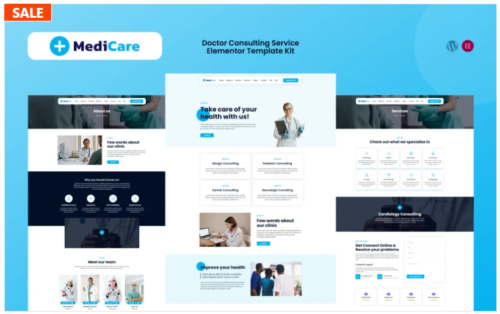 Medi Care - Doctor Consulting Service Elementor Template Kit
