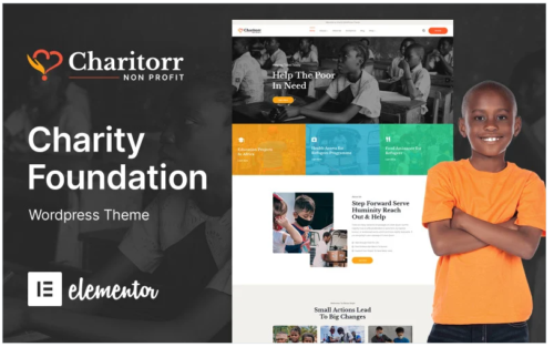 Charitorr - Nonprofit Charity and Donation WordPress Theme