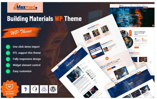 Maxmad - Building Materials Responsive WordPress Theme