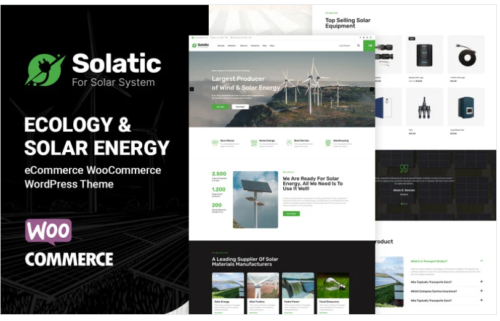 Solatic - Solar Energy, Wind and Power WooCommerce Theme
