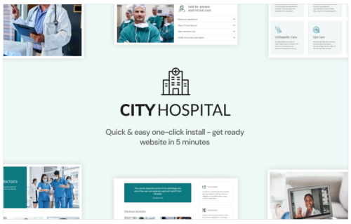 City Hospital - Health & Medical Elementor WordPress Theme