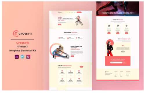 Cross Fit - Gym Ready to Use Elementor Template Kit