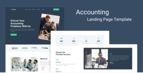 Akonta - Accounting Landing Page Template