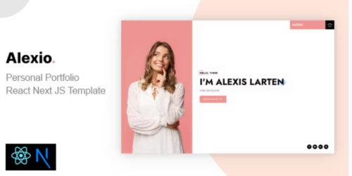 Alexio – React NextJS Personal Portfolio