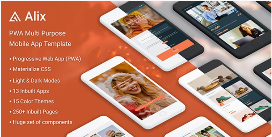 Alix: Multi Purpose PWA Mobile App Template