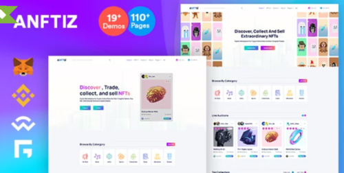 Anftiz - NFT Marketplace and Landing page Template