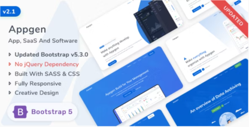 Appgen - App, Saas & Software Bootstrap 5 Landing Page Template