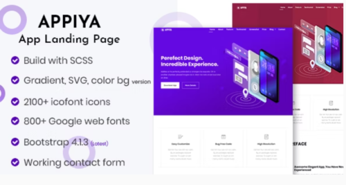 Appiya - App Landing Page