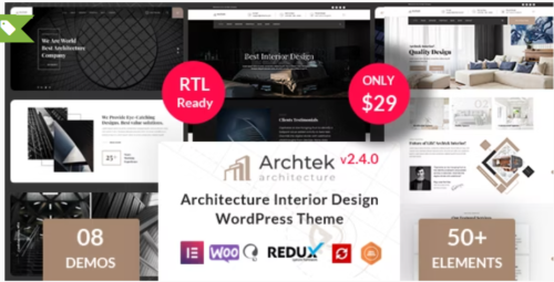 Archtek - Architecture Interior Design WordPress Theme