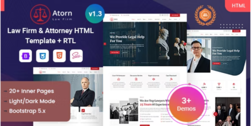 Atorn - Law Firm & Attorney Website HTML Template