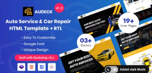 Audeck - Auto Servicing & Car Repair HTML Template