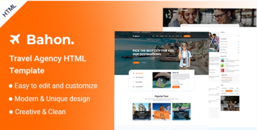 Bahon - Travel Agency HTML5 Template