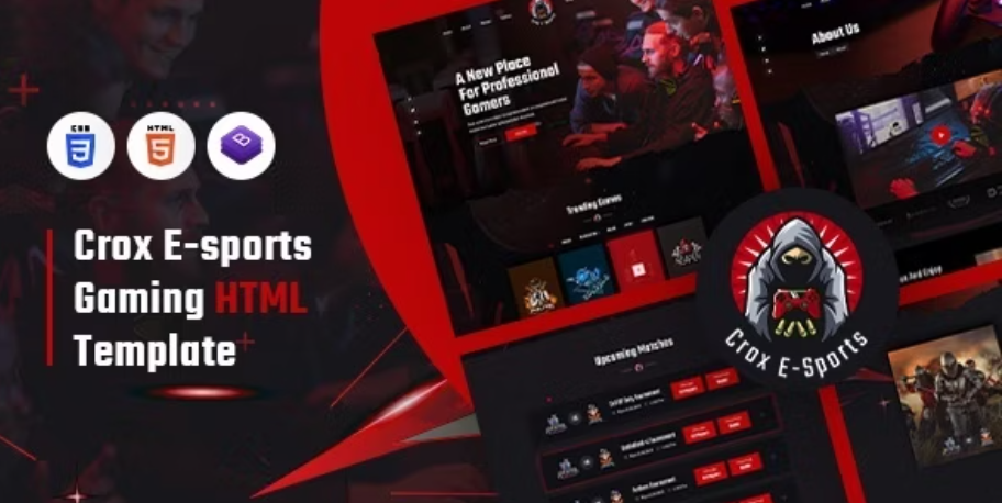 CROX | Esports & Gaming HTML Template