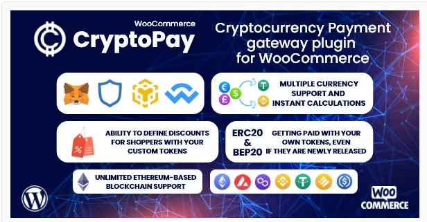 CryptoPay WooCommerce - Cryptocurrency payment gateway plugin
