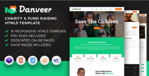 Danveer | Charity & Fund Raising Responsive HTML5 Template