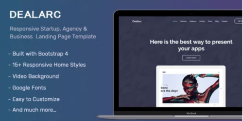 Dealarc - Responsive Startup, Agency & Business Landing Page Template