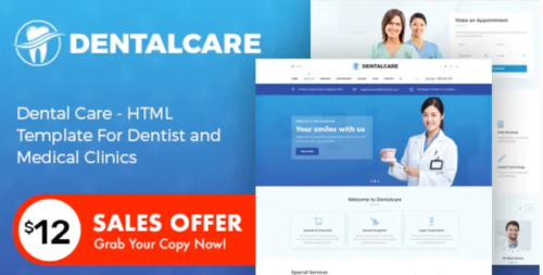 Dental Care - HTML Template For Dentist and Medical Clinics