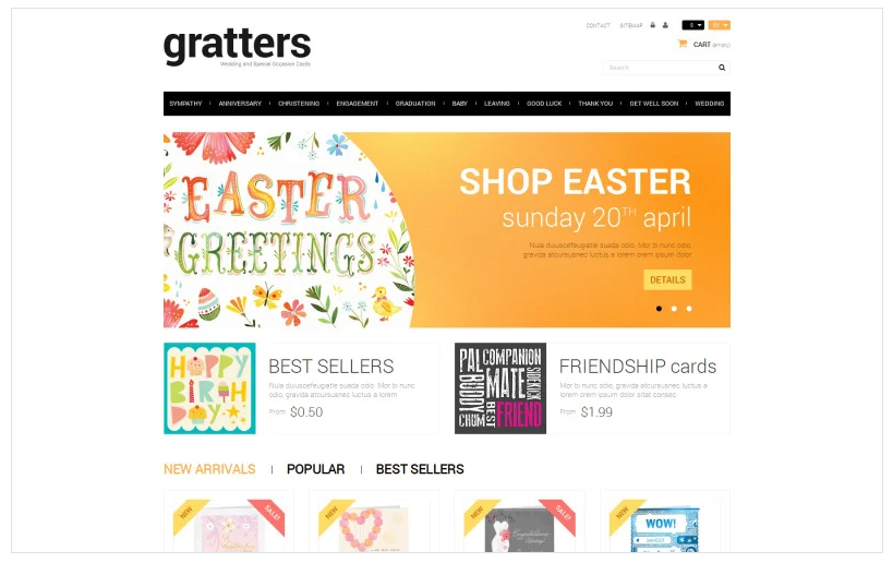 All Occasions Cards Store PrestaShop Theme