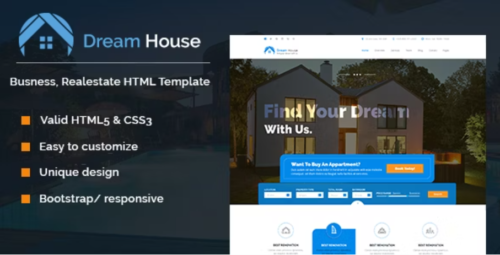 Dream House | Real estate HTML template