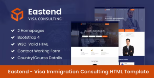 Eastend - Immigration Visa Consulting HTML Template