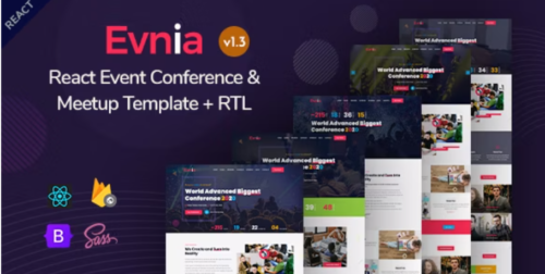 Evnia - React Event Conference & Meetup Template