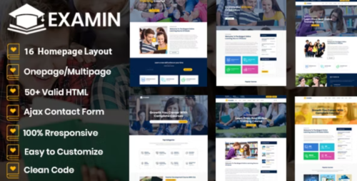 Examin - Education And LMS Template