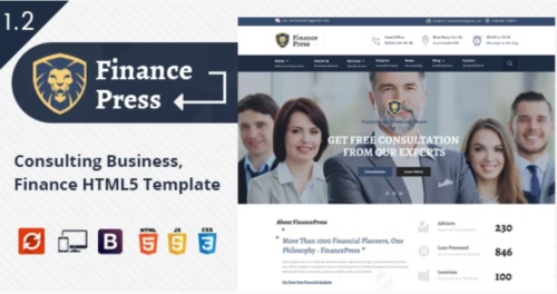 Finance Press - Business HTML5 Template
