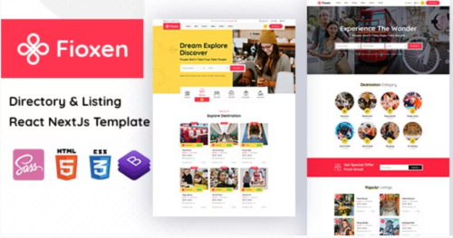 Fioxen - React Next Directory & Listings Template