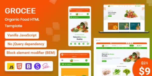 Grocee - Organic Food eCommerce HTML Template