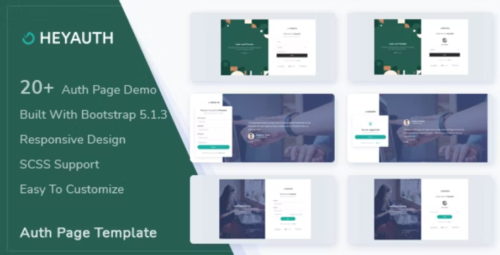 Heyauth - Authentication HTML5 Pages Template