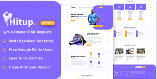 Hitup - Fitness and Gym HTML Template