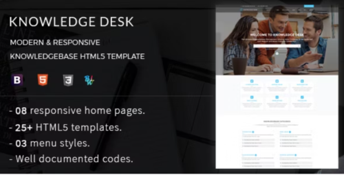 Knowledge Desk - Responsive Knowledgebase HTML5 Template