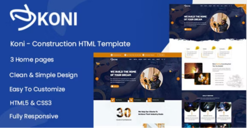 Koni - Construction HTML Template