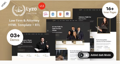 Lyzo - Law Firm & Attorney HTML Template