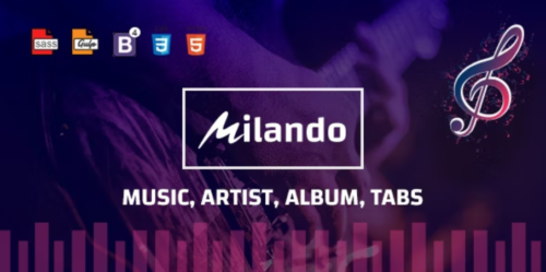 Milando - Music Portal Playback HTML Template
