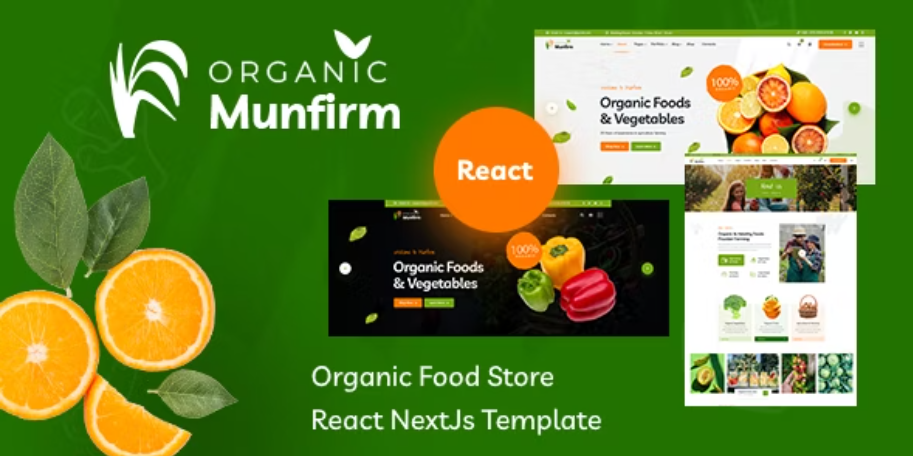 Munfirm - Organic Food Store React NextJs Template