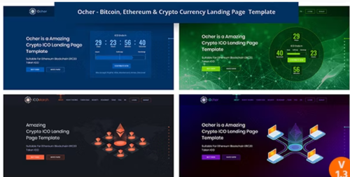 Ocher - Bitcoin, Ethereum & Cryptocurrency HTML Landing Page Template