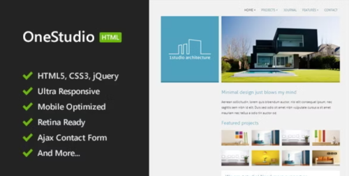 OneStudio - Minimal HTML5 Template