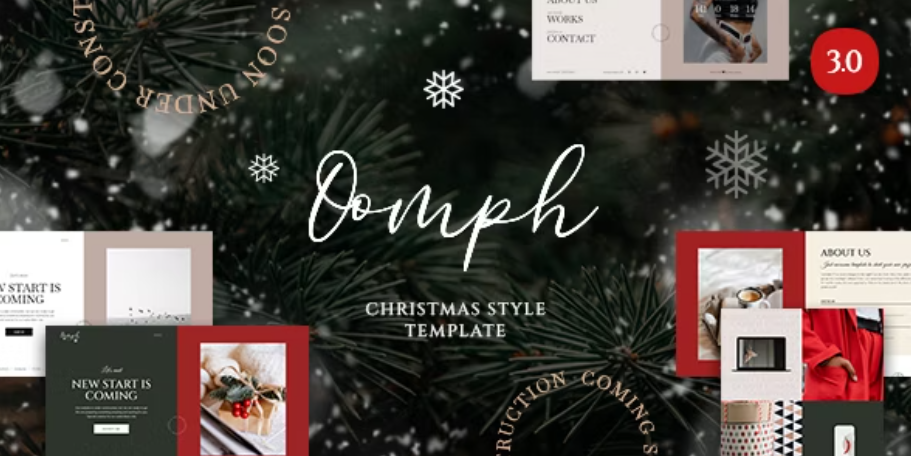 Oomph - Christmas Style Coming Soon & Landing Page Template