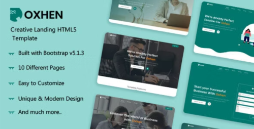 Oxhen - Creative HTML5 Landing Template