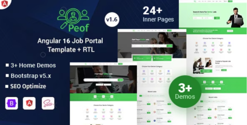 Peof - Job Board & Hiring Angular 16 Template