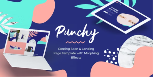 Punchy - Coming Soon and Landing Page Template with Morphing Effects