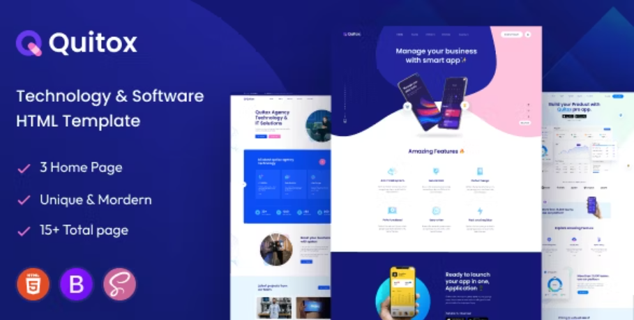 Quitox - Software & IT Solutions HTML Template