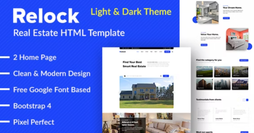 Relock - Creative Real Estate One Page HTML Template