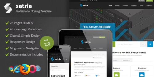 Satria - Professional Hosting HTML5 Template