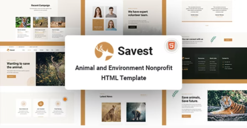 Savest - Animal Shelter Website Template