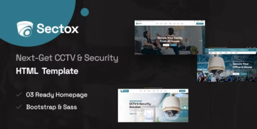 Sectox - CCTV & Security HTML Template