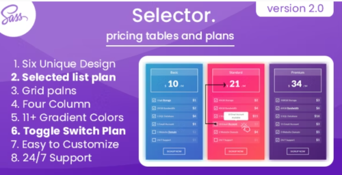 Selector - Pricing Tables and Plans