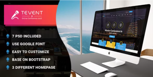 T Event - Event Conference & Meetup PSD Template