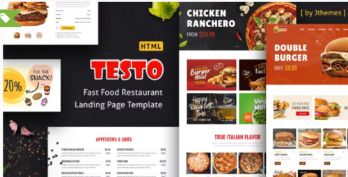Testo - Pizza Caffe Restaurant Bootstrap 5 & 4 HTML Template